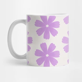 Diseño grafico floral en rosa y blanco Mug